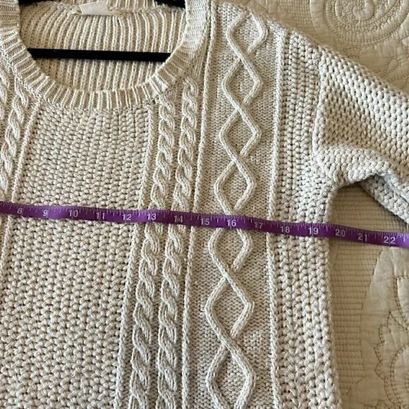 Coincidence & Chance OVERSIZED librarian boyfriend knit sweater elbow patches XS - Picture 8 of 9